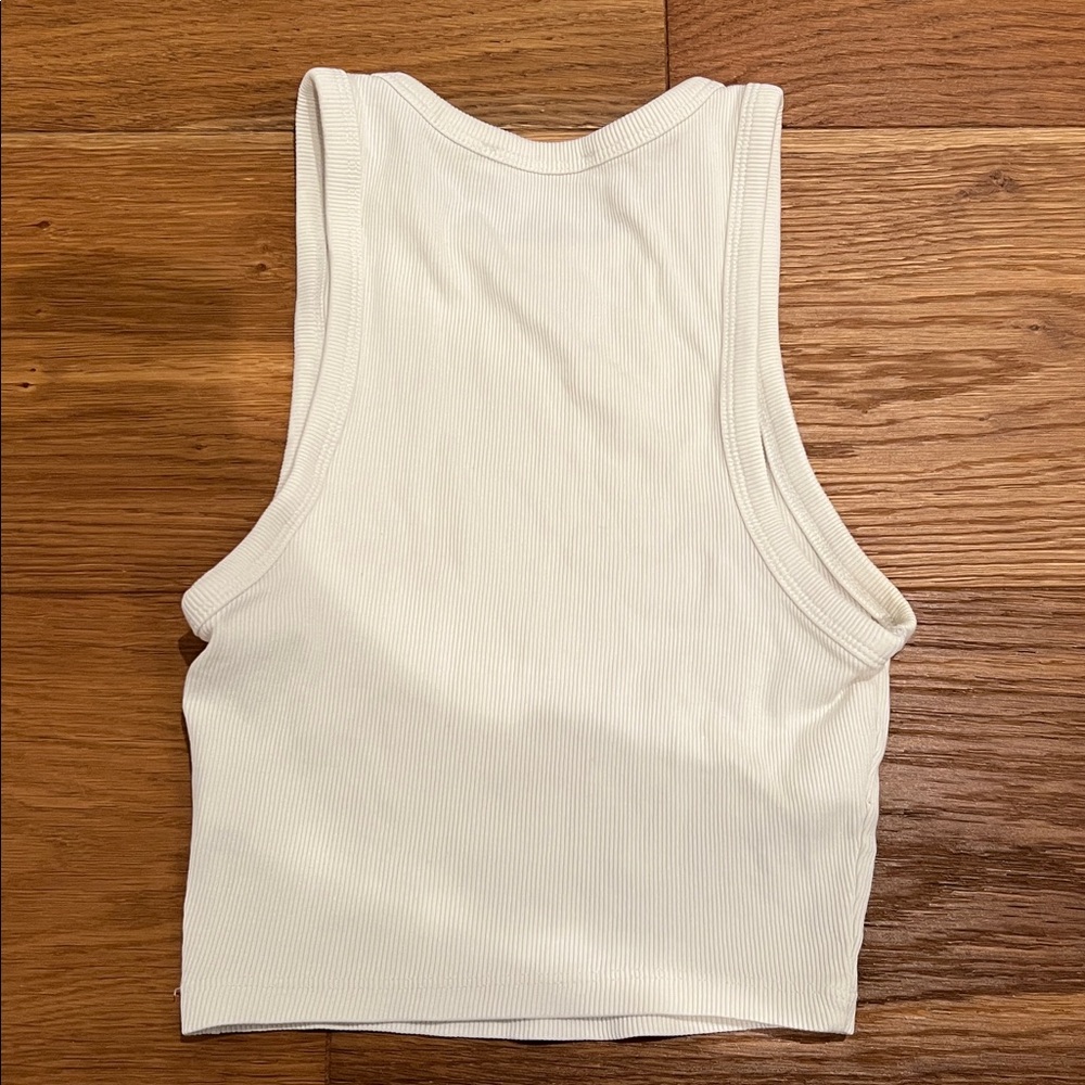 Zara white Ribbed Tank Top - Picture 3 of 3